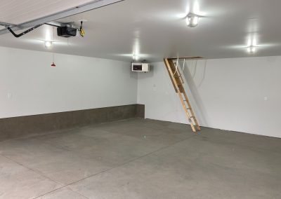 Finished heated garage interior
